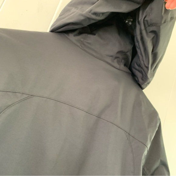 LL Bean Winter Warmer Coat Parka Long Jacket Black Sherpa Hood Adjustable Waist - Picture 10 of 13